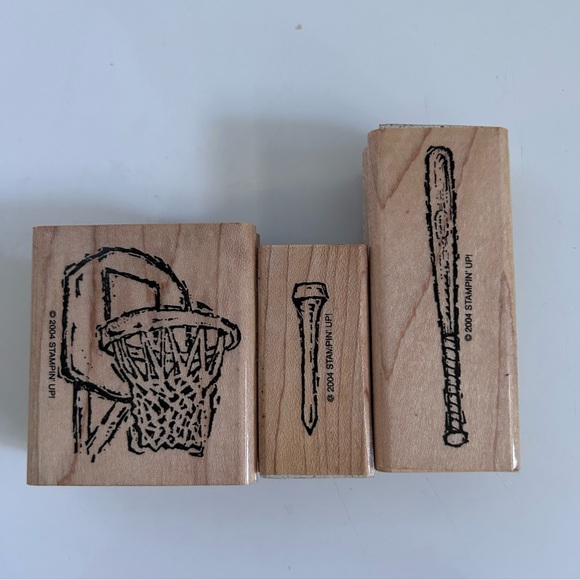 Stampin’ up! 2004 13 pc wood stamps - SPORTS - Picture 4 of 8